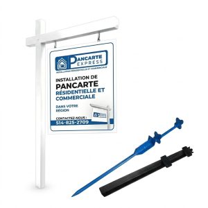 Poteau potence en aluminium avec ancrage