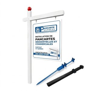 Poteau potence en aluminium Engel et Volkers avec ancrage